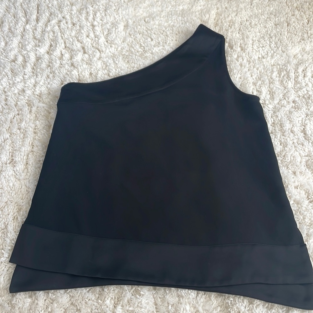 Banana Republic one shoulder tuxedo shirt